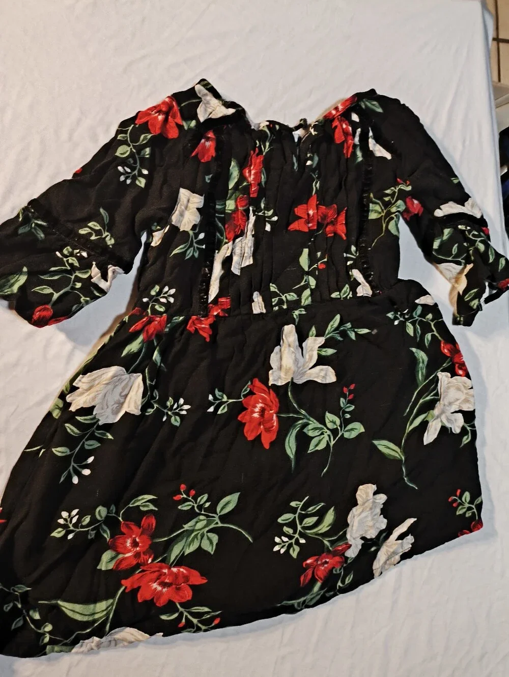 Black Floral Dress XS 5